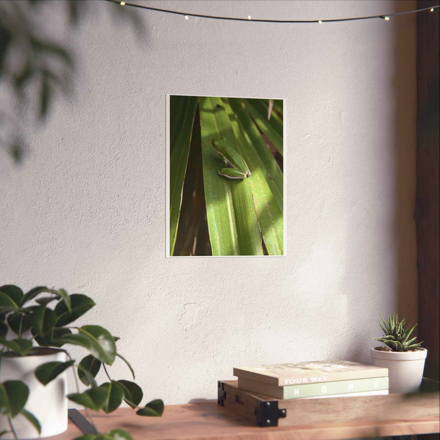 Florida green tree frog matte print