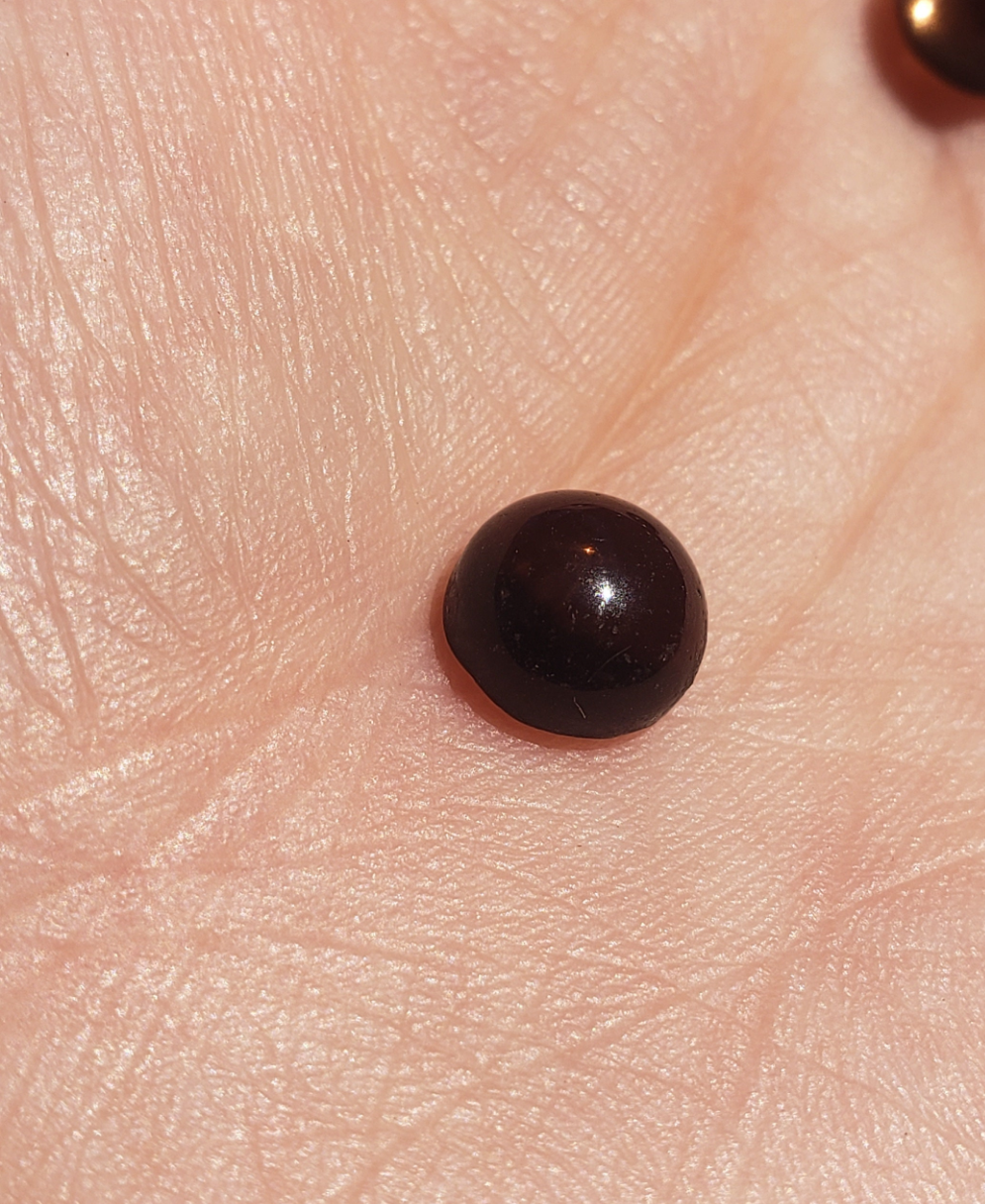 Smokey Quartz 7mm rounds. 1 piece Brown accents. Small Metaphysical. Jewlery making supplies. Gift ideas. random grab.