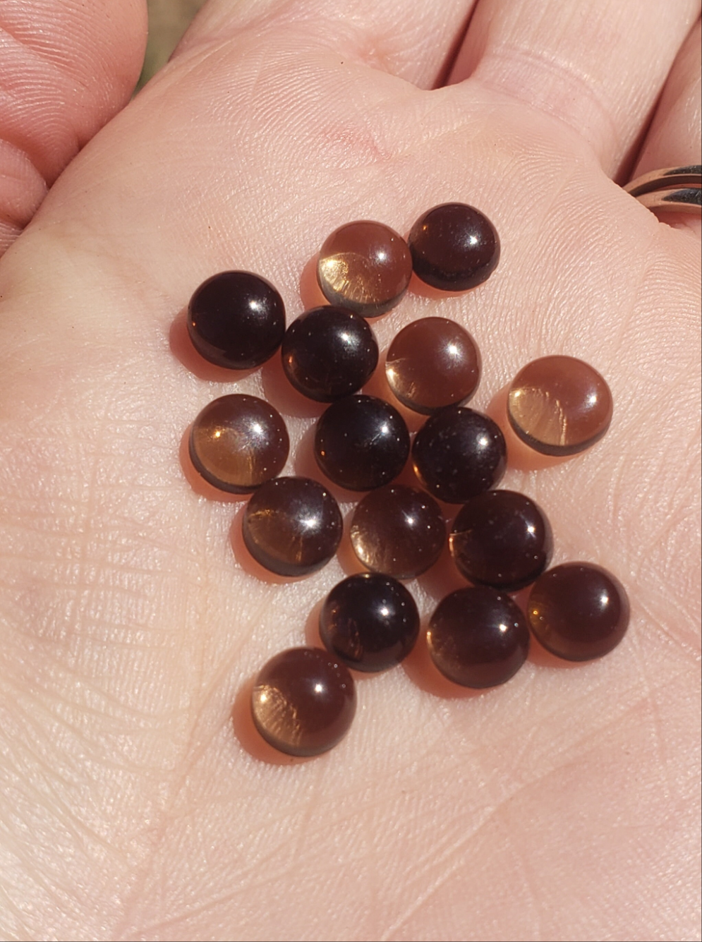 Smokey Quartz 6mm rounds. 1 piece Brown accents. Small Metaphysical. Jewlery making supplies. Gift ideas. random grab.