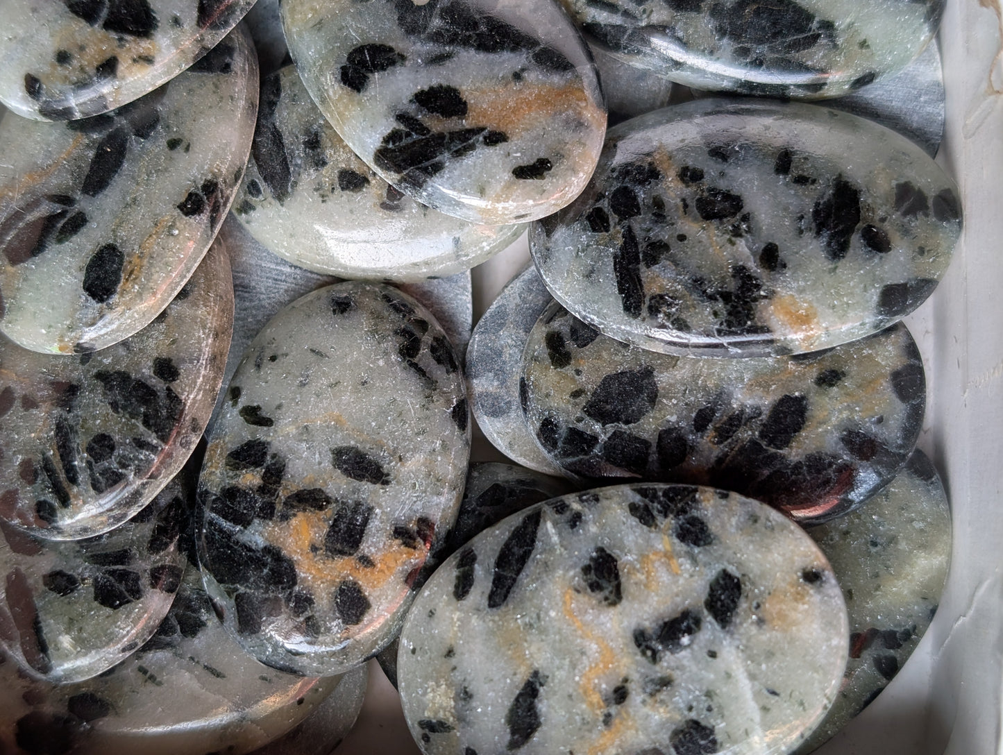 Green tourmaline quartz lower grade Ovals.