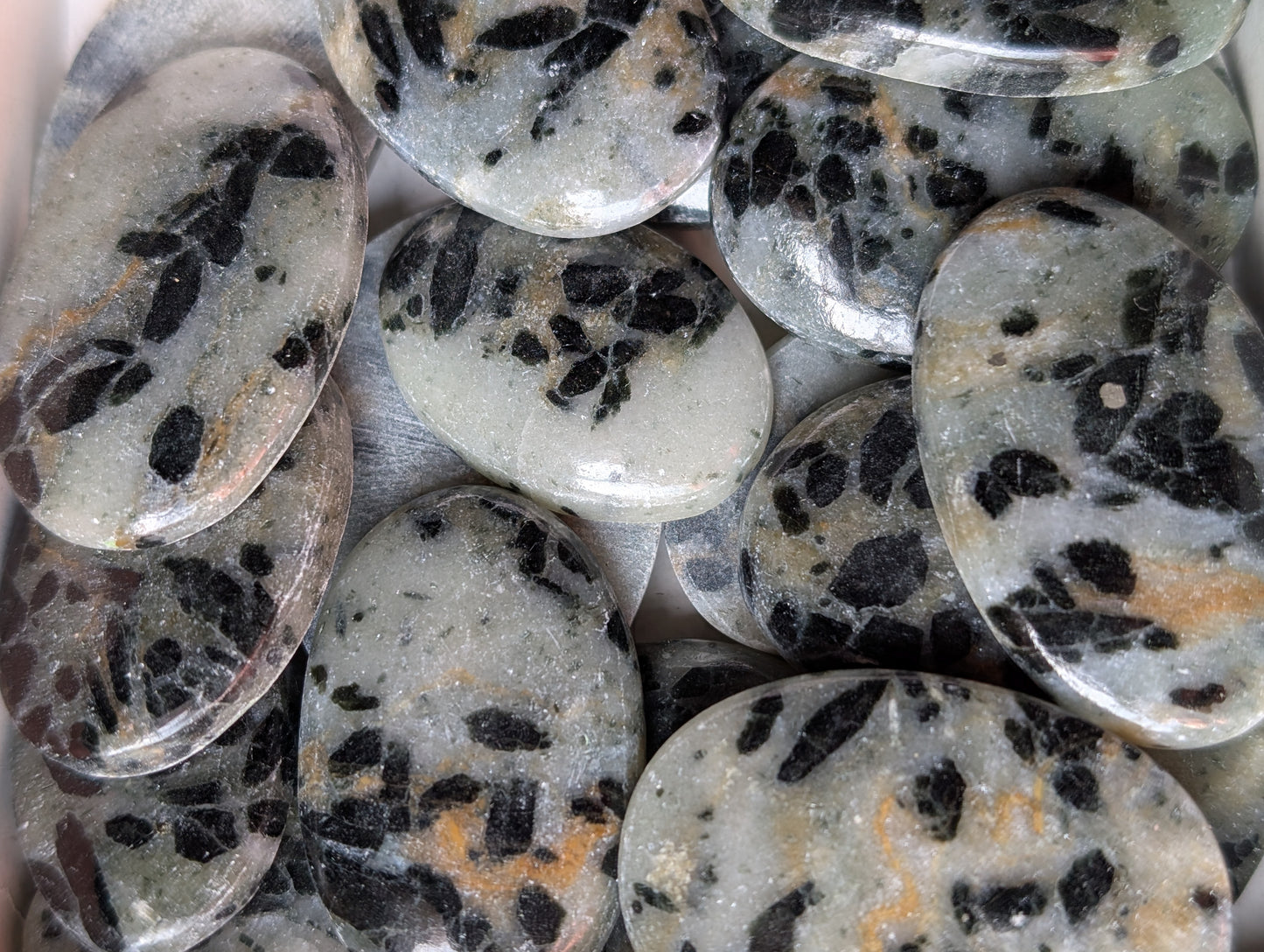 Green tourmaline quartz lower grade Ovals.