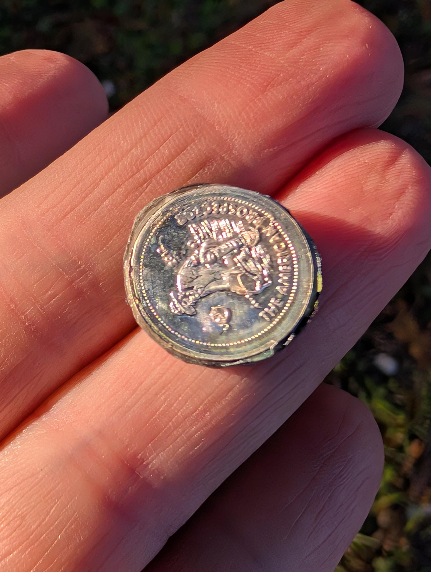 Graffiti Cabochon. multi color. Small. 1gram silver. .99 recycled . wearable art jewelry making #3