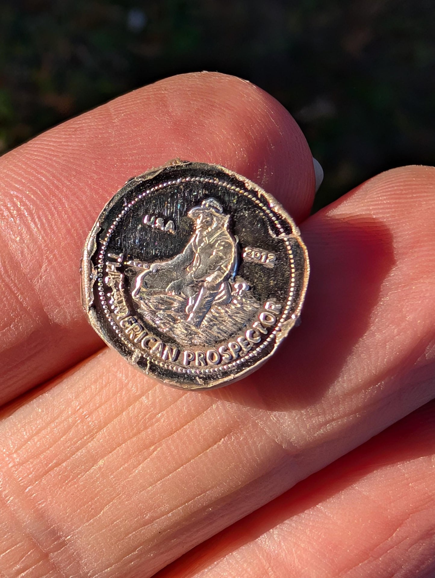 Graffiti Cabochon. multi color. Small. 1gram silver. .99 recycled . wearable art jewelry making #9