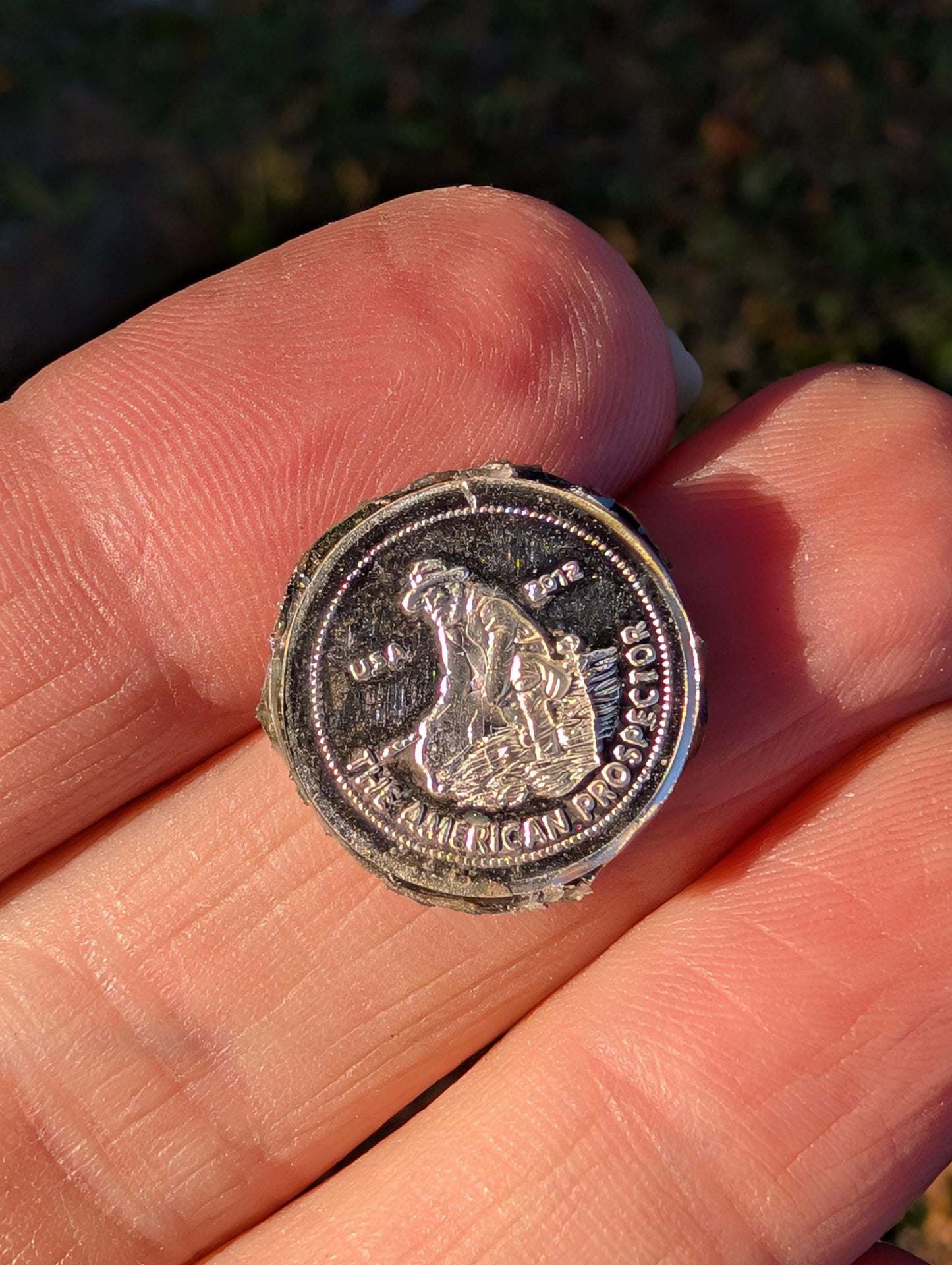 Graffiti Cabochon. multi color. Small. 1gram silver. .99 recycled . wearable art jewelry making #6