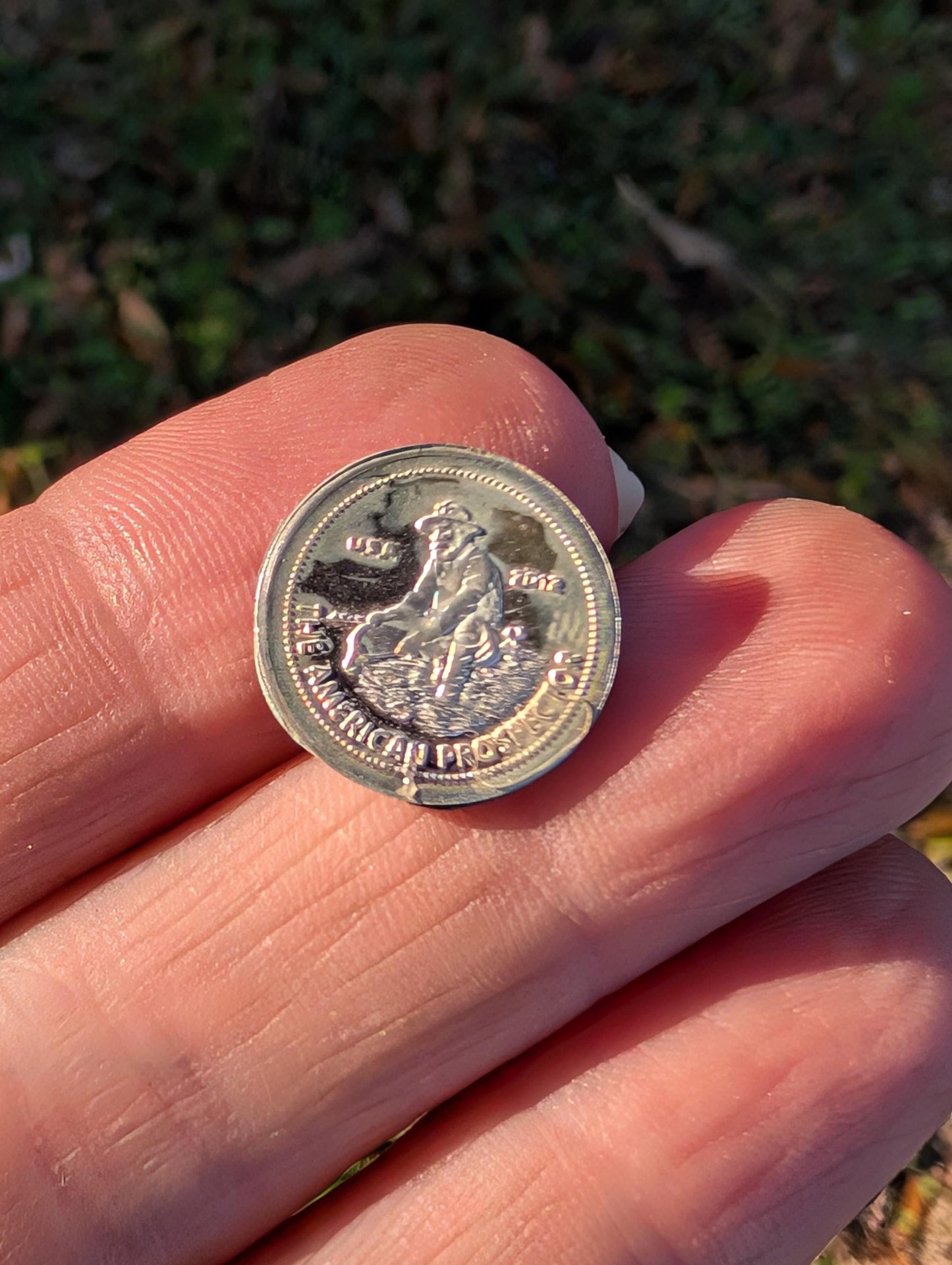 Graffiti Cabochon. multi color. Small. 1gram silver. .99 recycled .blue yellow wearable art jewelry making ##14