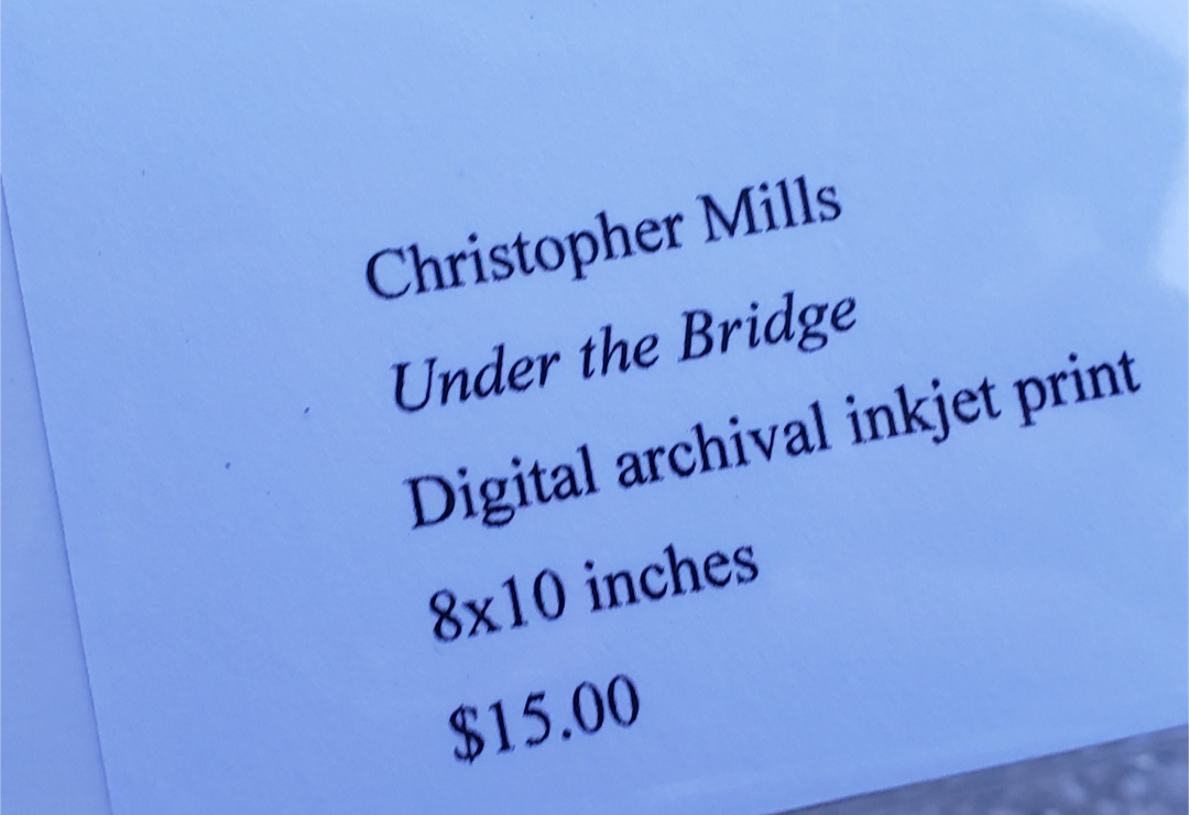 Black and white photography. Dark. Scenery. Mysterious. Forest. Fog. Print. 5x7, 8x10 matte "Under the Bridge" #5