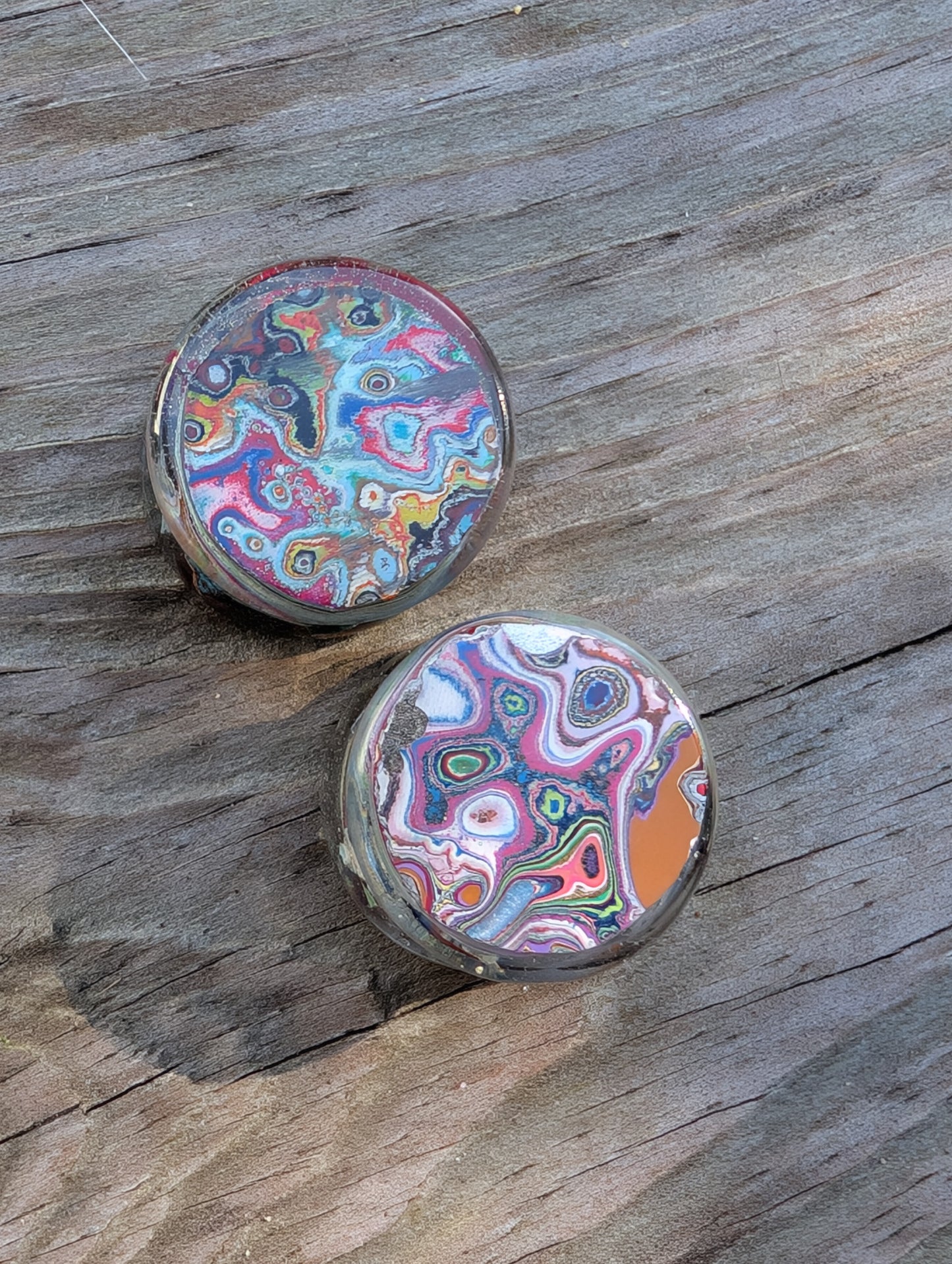 Unique Graffiti style Ear gauges / plugs. 18mm Resin. multicolor. street art. street style.