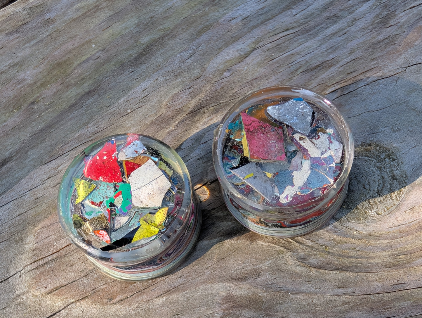 Unique Graffiti style Ear gauges / plugs. 18mm Resin. multicolor. street art. street style.