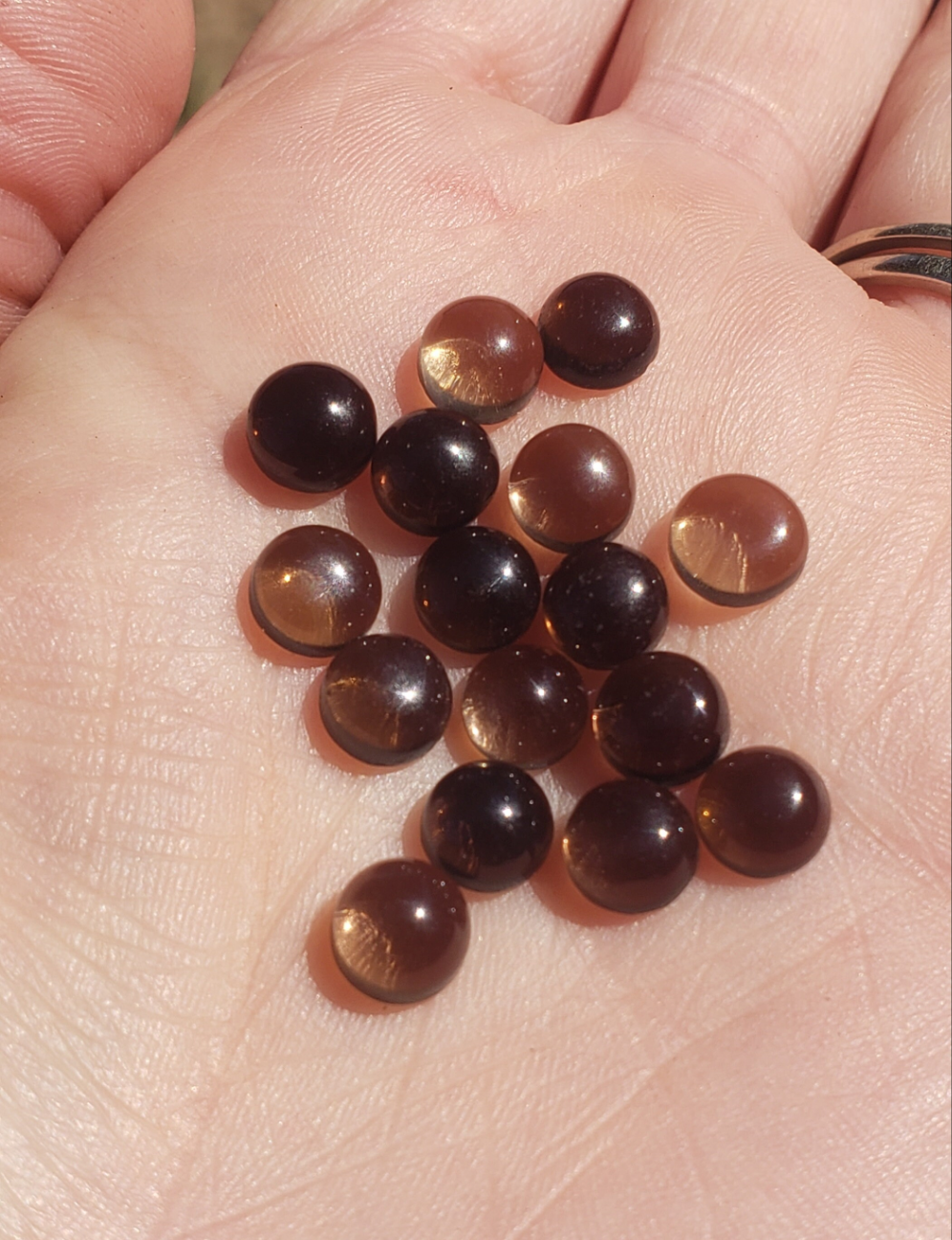 Smokey Quartz 6mm rounds. 1 piece Brown accents. Small Metaphysical. Jewlery making supplies. Gift ideas. random grab.