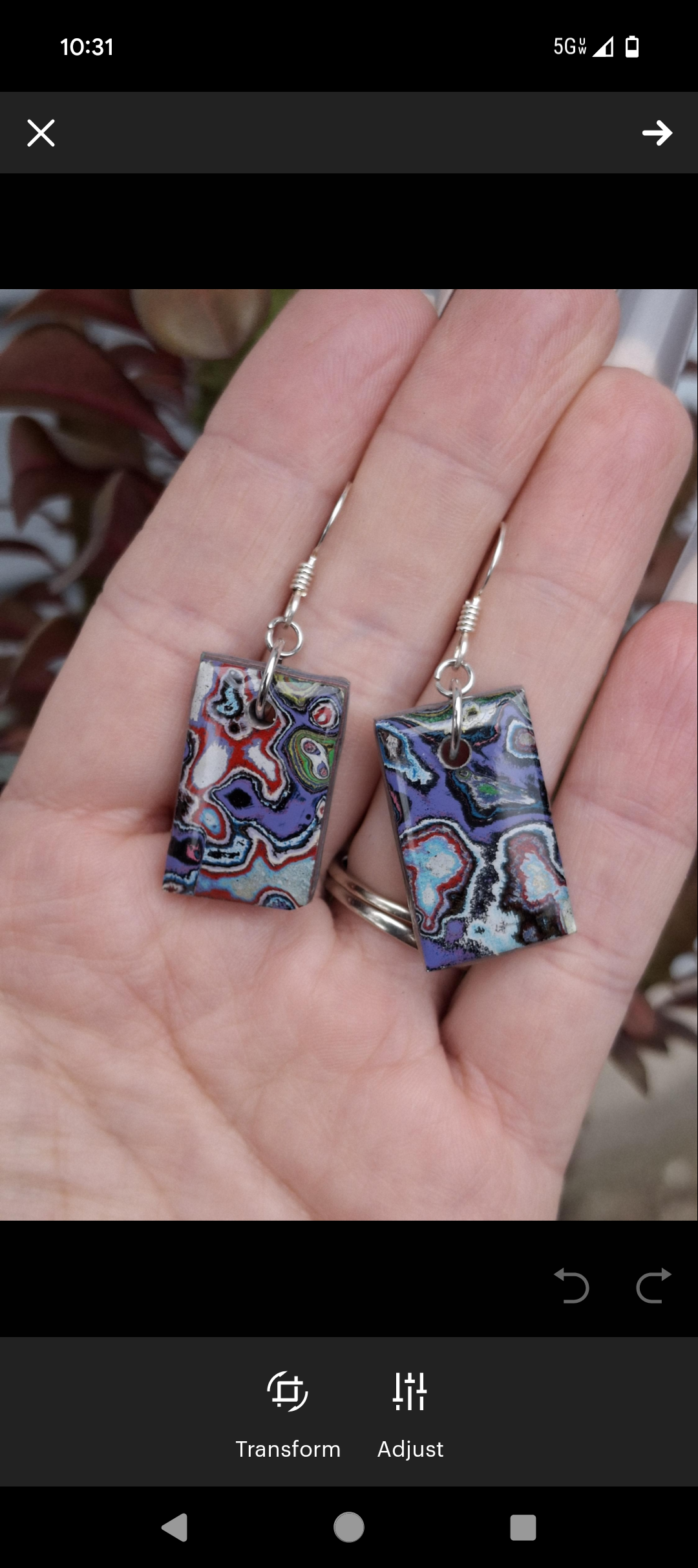 Graffiti style Earrings handmade with Sterling Silver ear hooks. multi color earrings, dangle earrings. unique one of a kind gift.