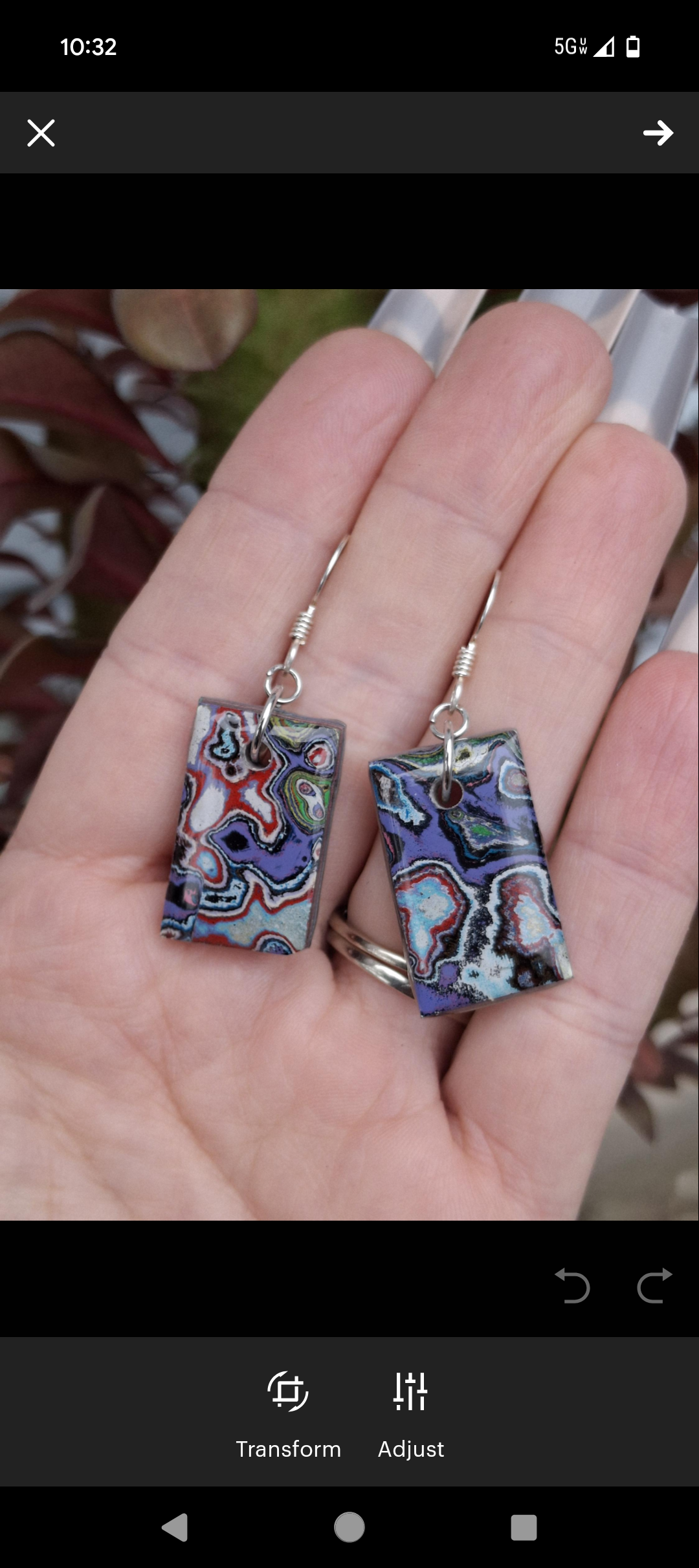 Graffiti style Earrings handmade with Sterling Silver ear hooks. multi color earrings, dangle earrings. unique one of a kind gift.