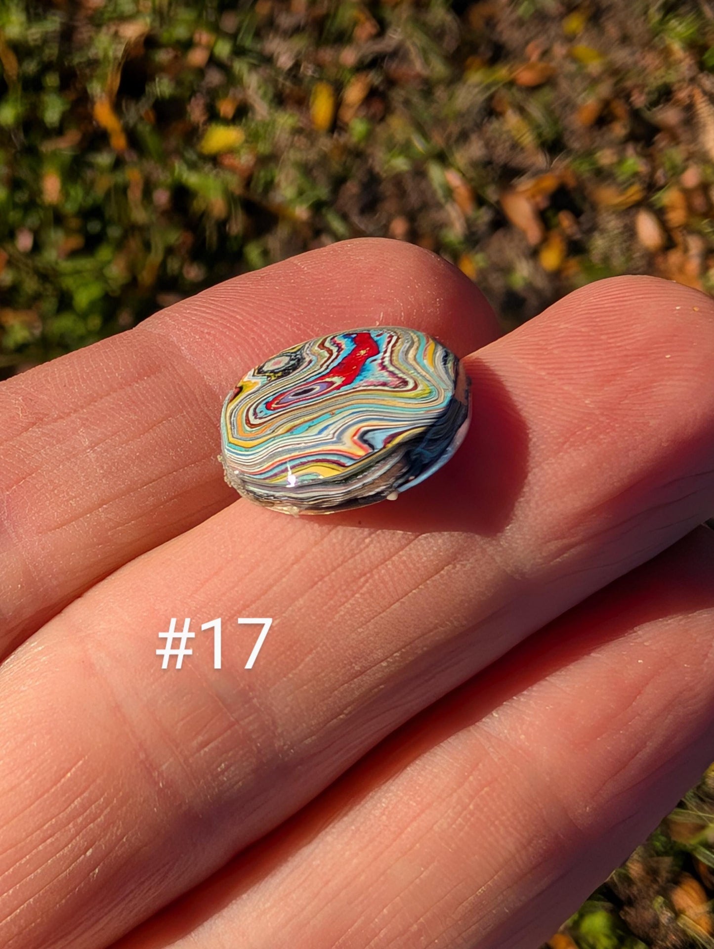 Graffiti Cabochon. multi color. Small. 1gram silver. .99 recycled . Pink yellow wearable art jewelry making #17