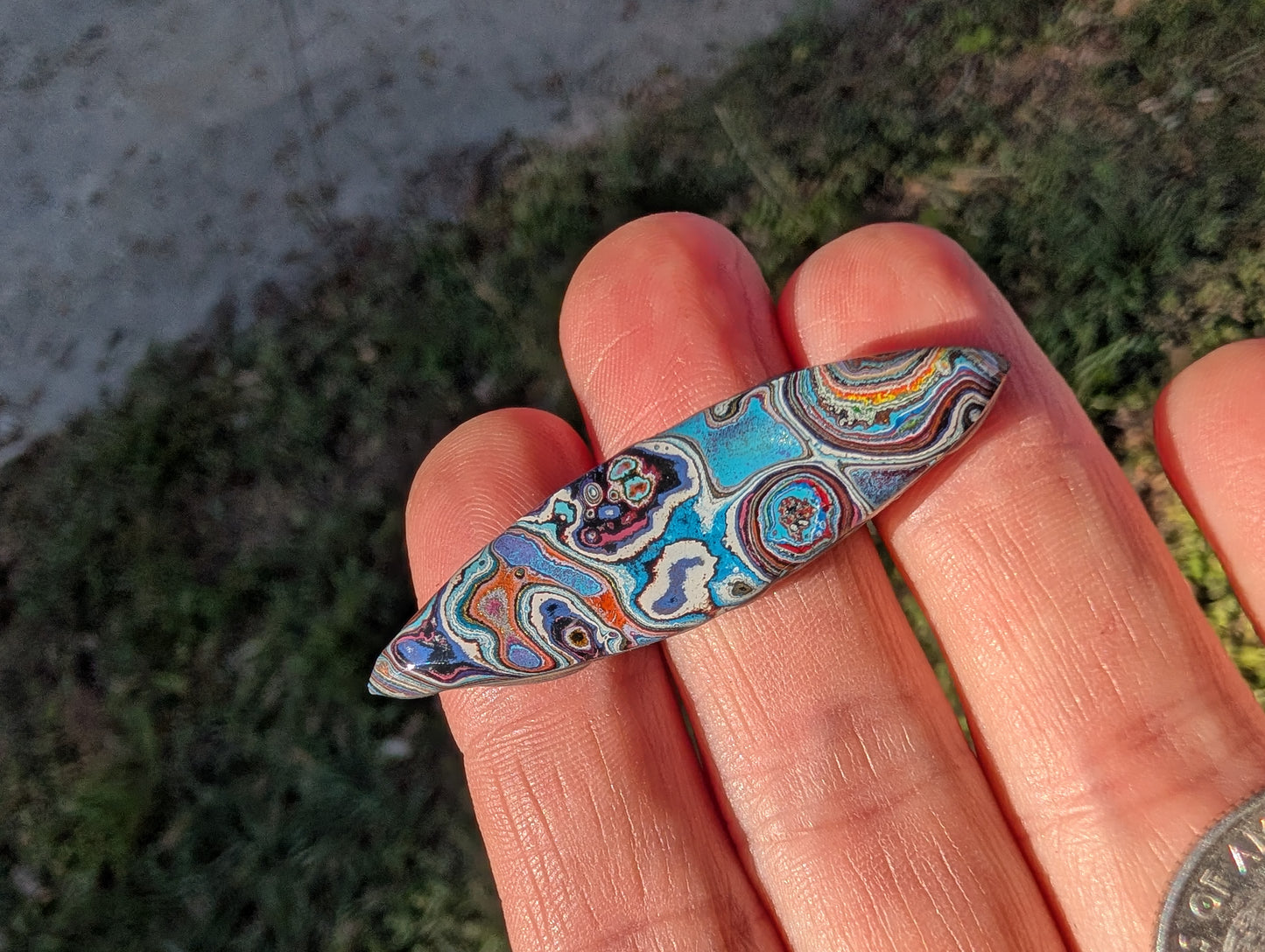 Graffiti Cabochon. multi color. Marquee recycled wearable art jewelry making #4