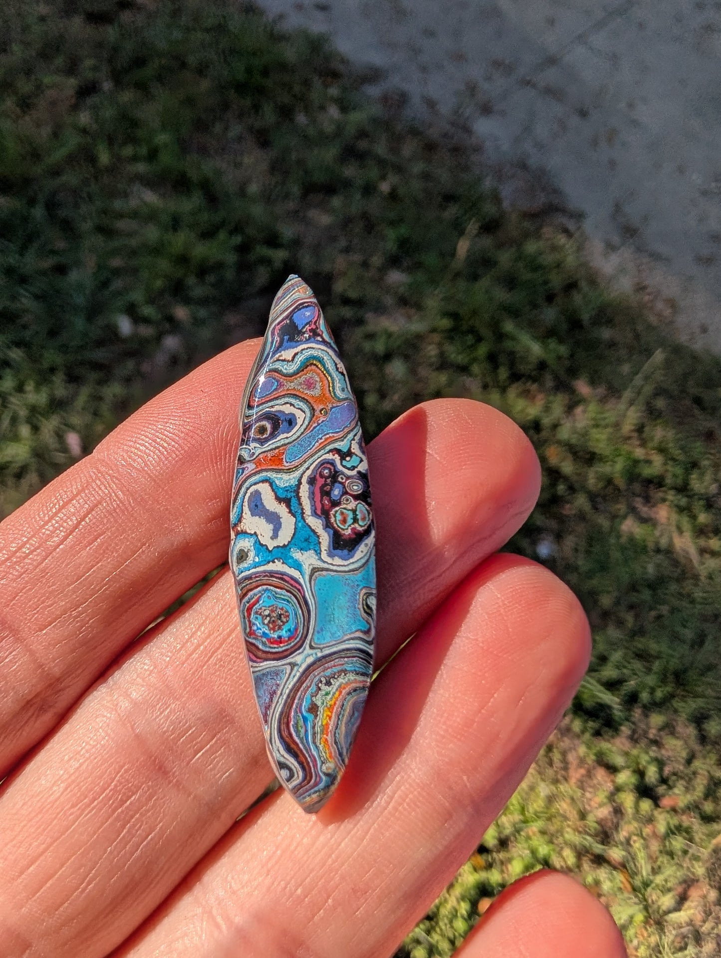 Graffiti Cabochon. multi color. Marquee recycled wearable art jewelry making #4