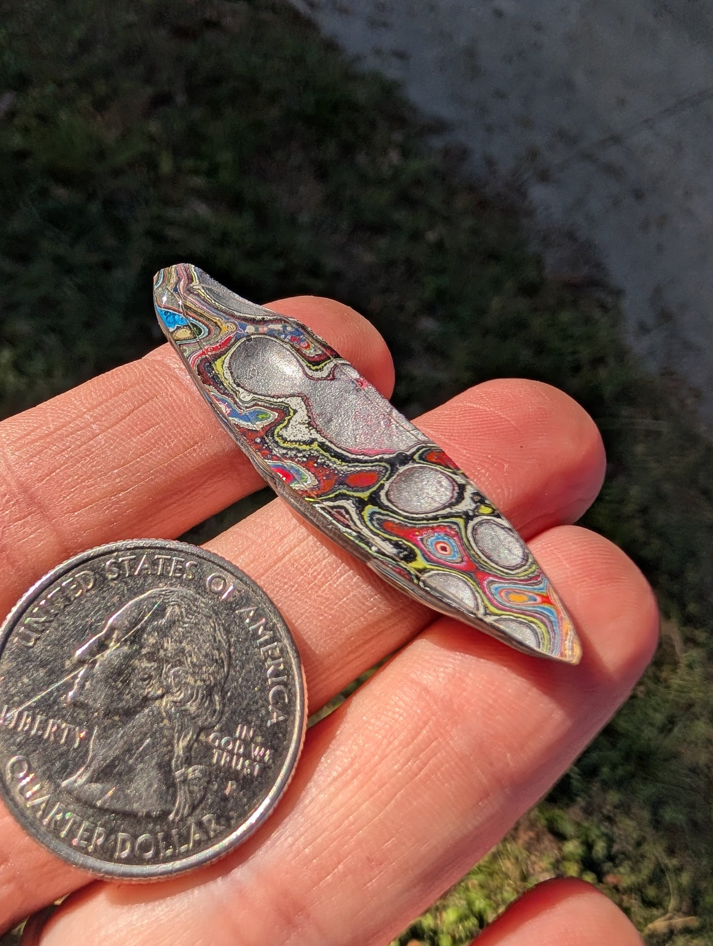 Graffiti Cabochon. multi color. Marquee recycled wearable art jewelry making #4