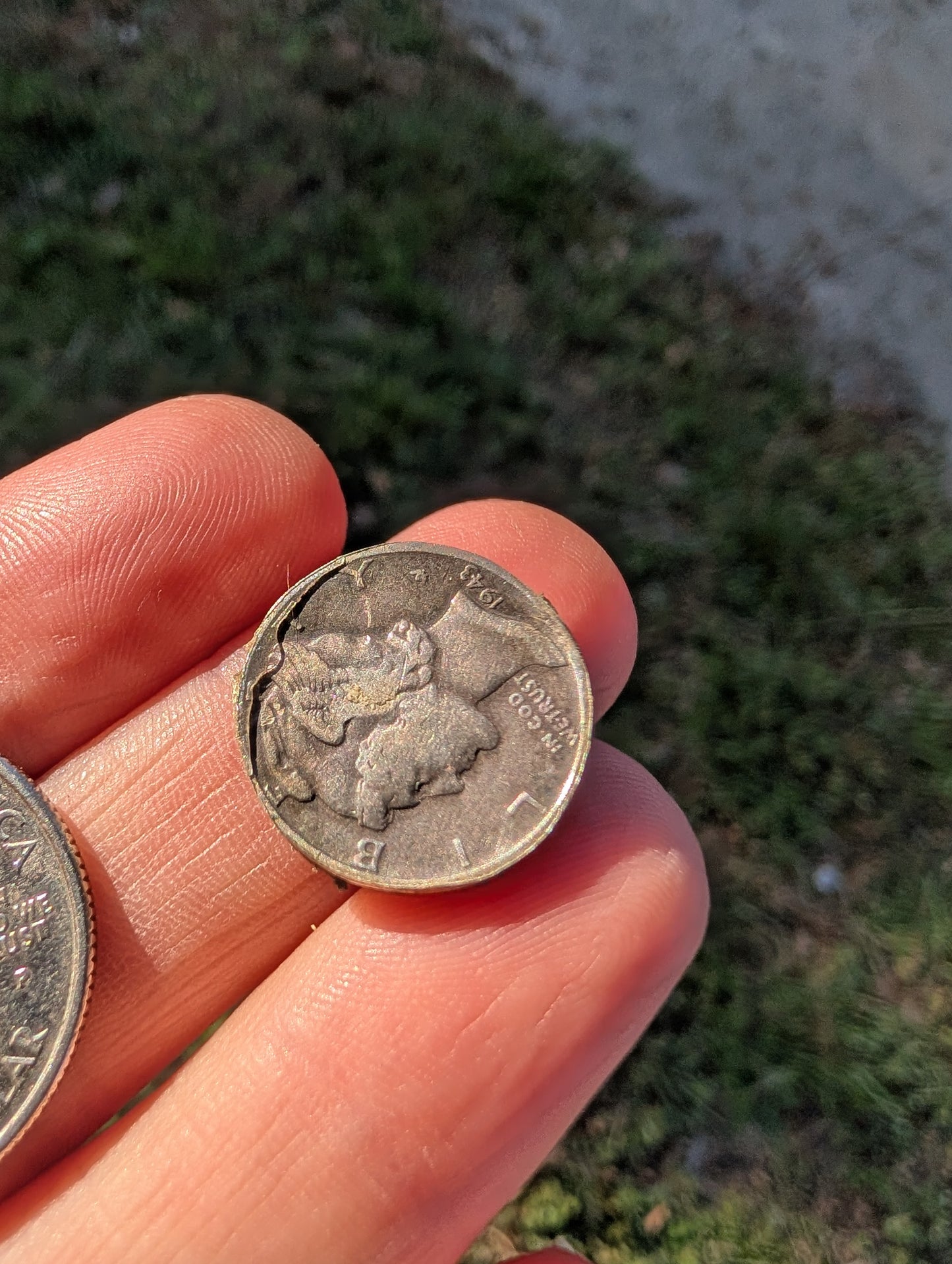 Graffiti Cabochon. multi color. Small. silver dime recycled . Orange wearable art jewelry making #18