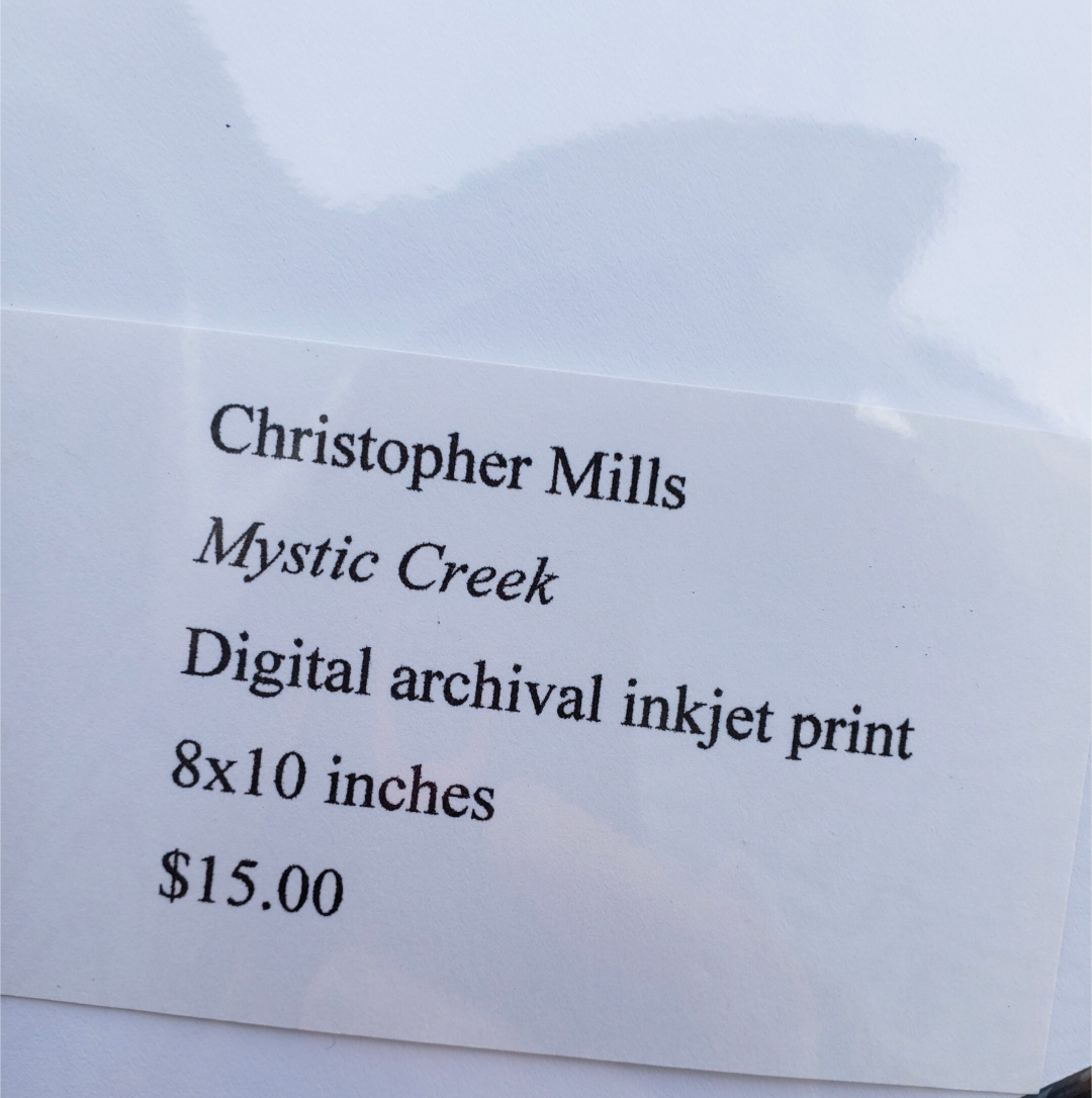 Black and white photography. Dark. Scenery.  Mysterious. Forest. Fog. Print. 5x7, 8x10 matte "Mystic Creek" #8