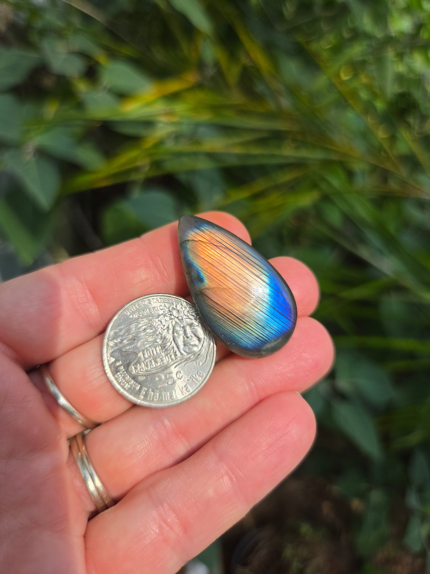 Labradorite Tear drop Cabochon 8g 36mm x 20mm