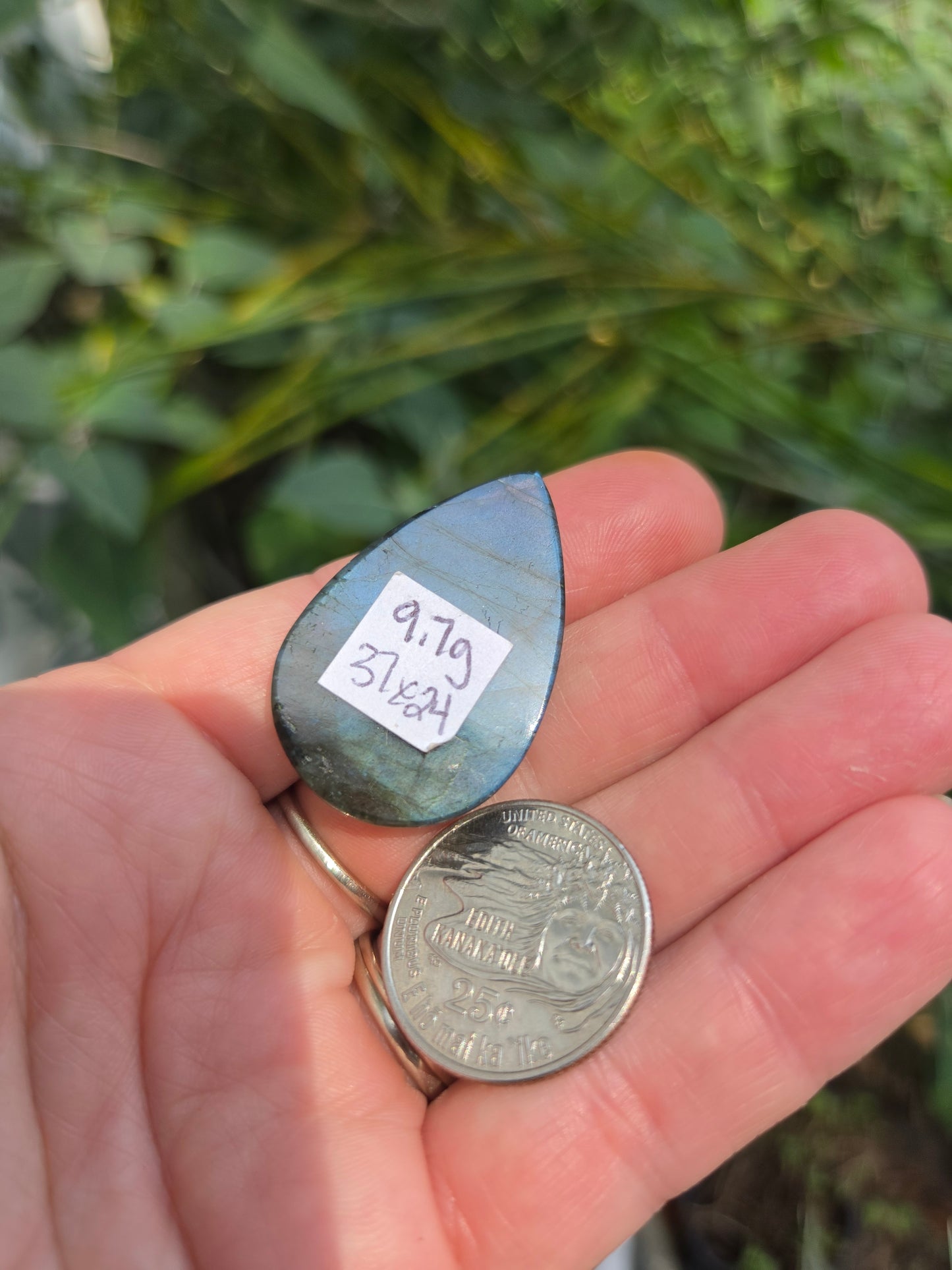 Labradorite Tear drop Cabochon 9.7g 37mm x 24mm