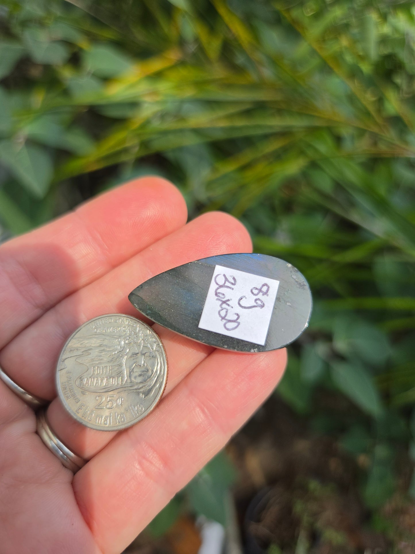 Labradorite Tear drop Cabochon 8g 36mm x 20mm