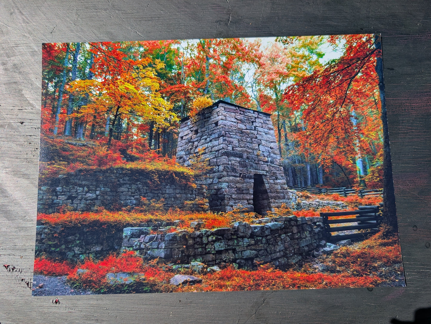 Fall Landscape print. Scenery. Stone Furnace. Photography. 11x14 gloss photography print #13