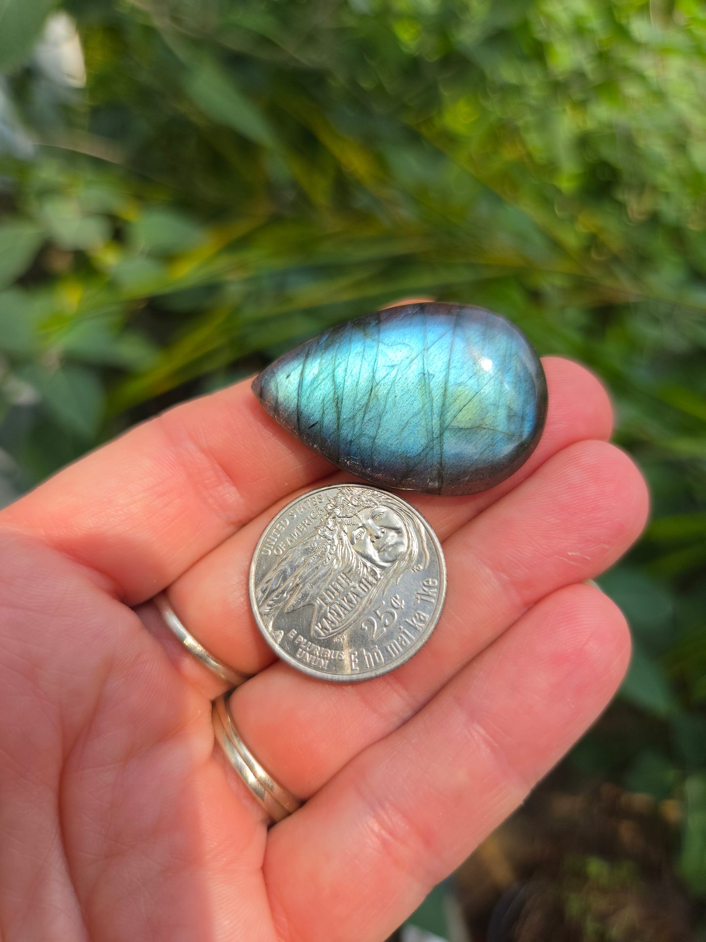 Labradorite Tear drop Cabochon 9.7g 37mm x 24mm