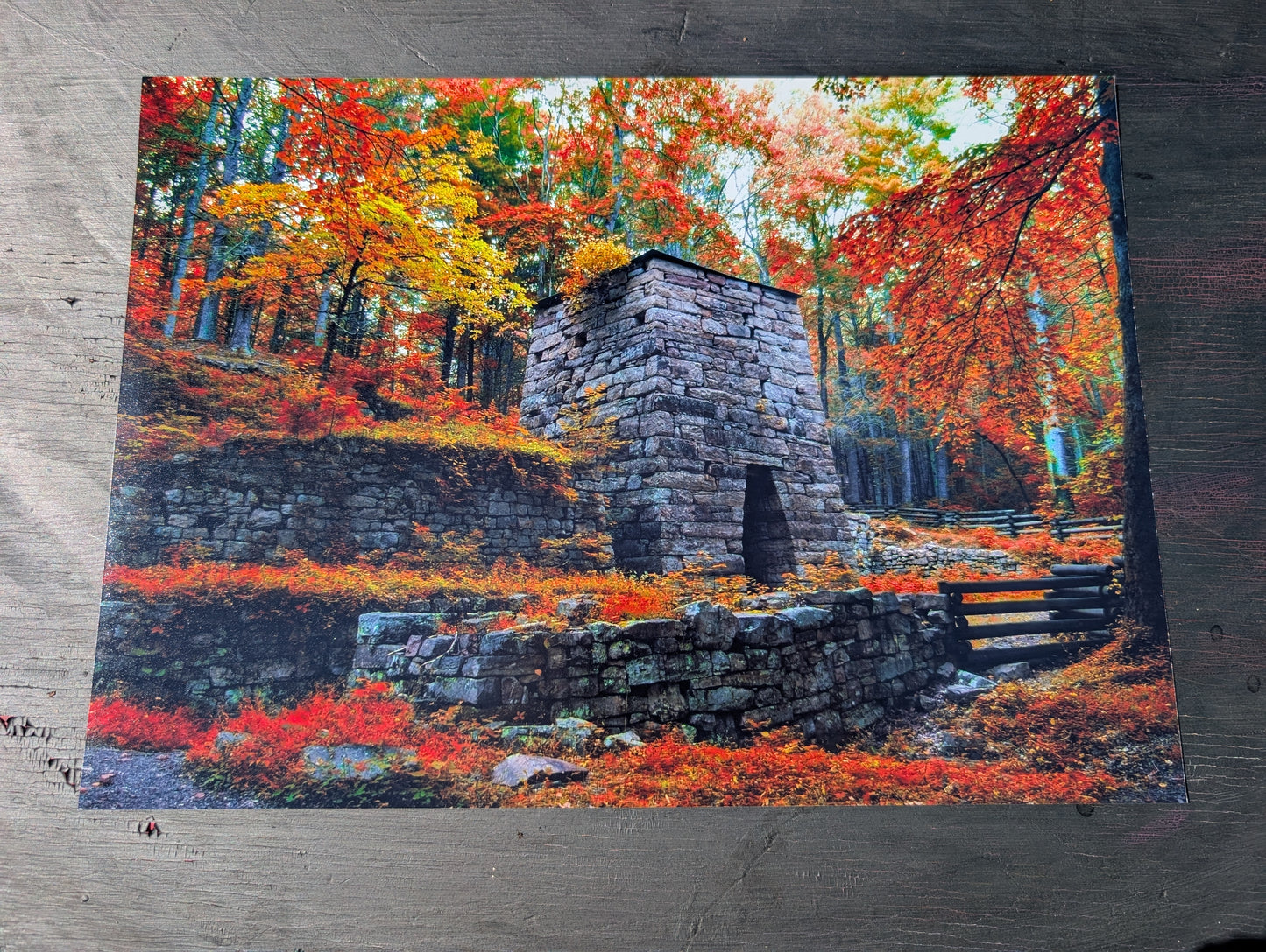 Fall Landscape print. Scenery. Stone Furnace. Photography. 11x14 gloss photography print #13