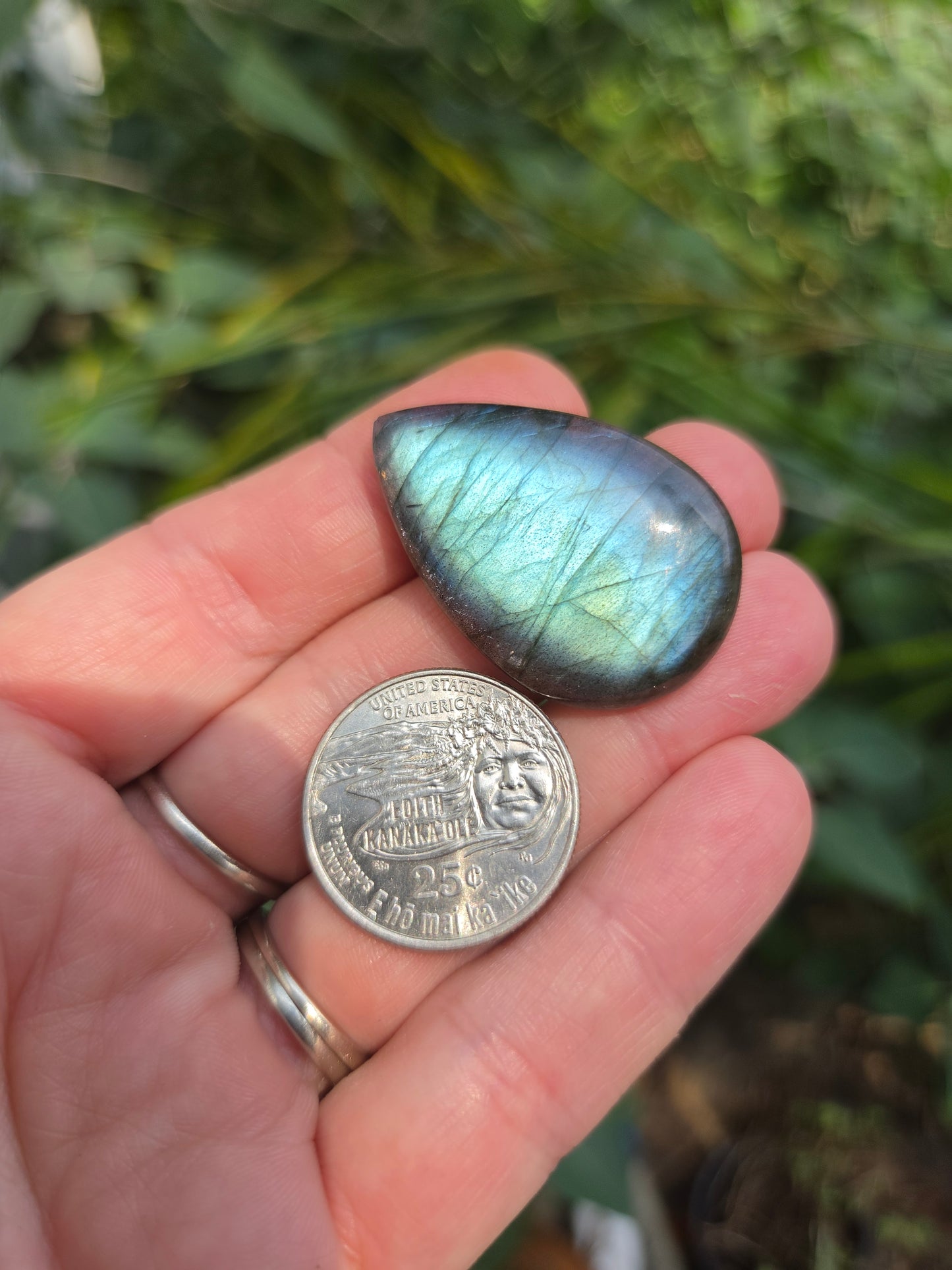 Labradorite Tear drop Cabochon 9.7g 37mm x 24mm