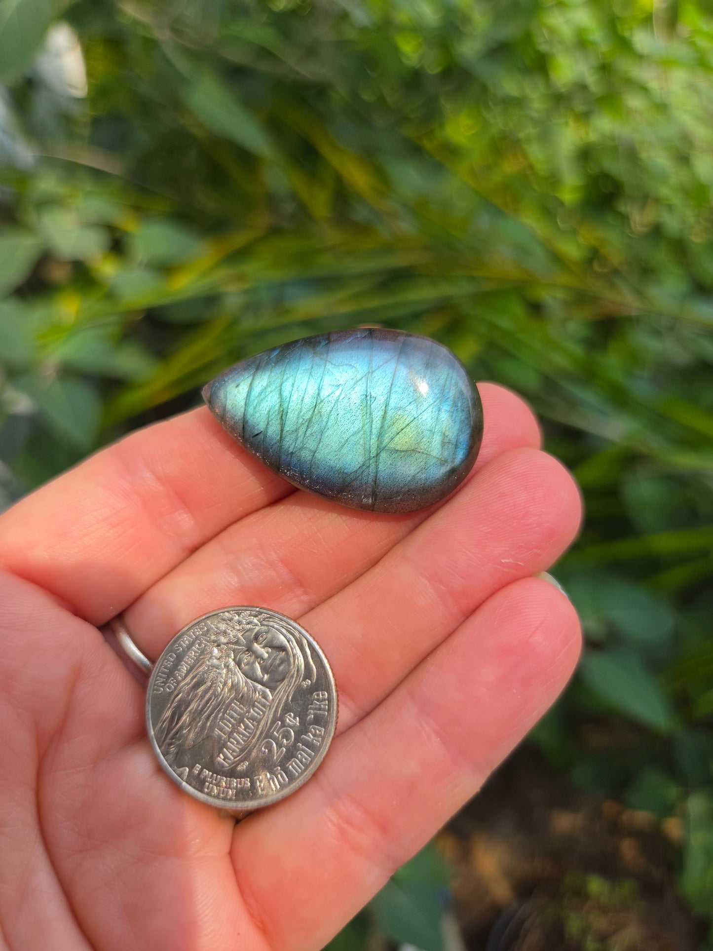 Labradorite Tear drop Cabochon 9.7g 37mm x 24mm