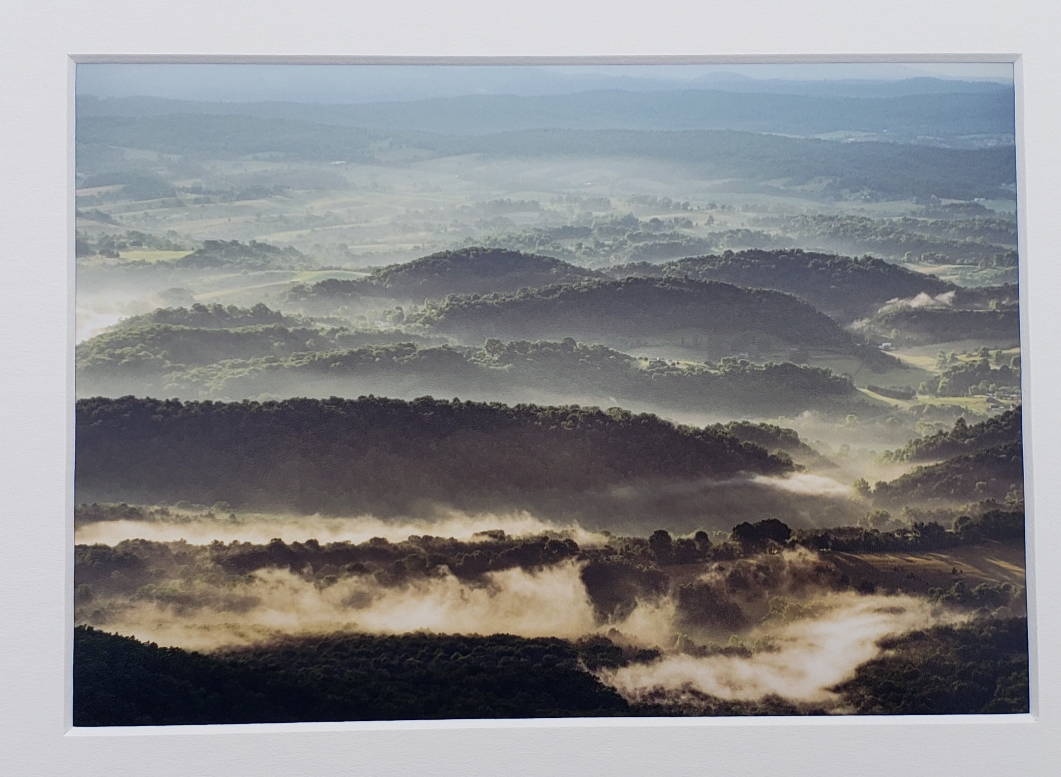 Landscape print. Scenery. Mountains. Fog. Photography. 5x7, 8x10 matte "Rising Mist" #1