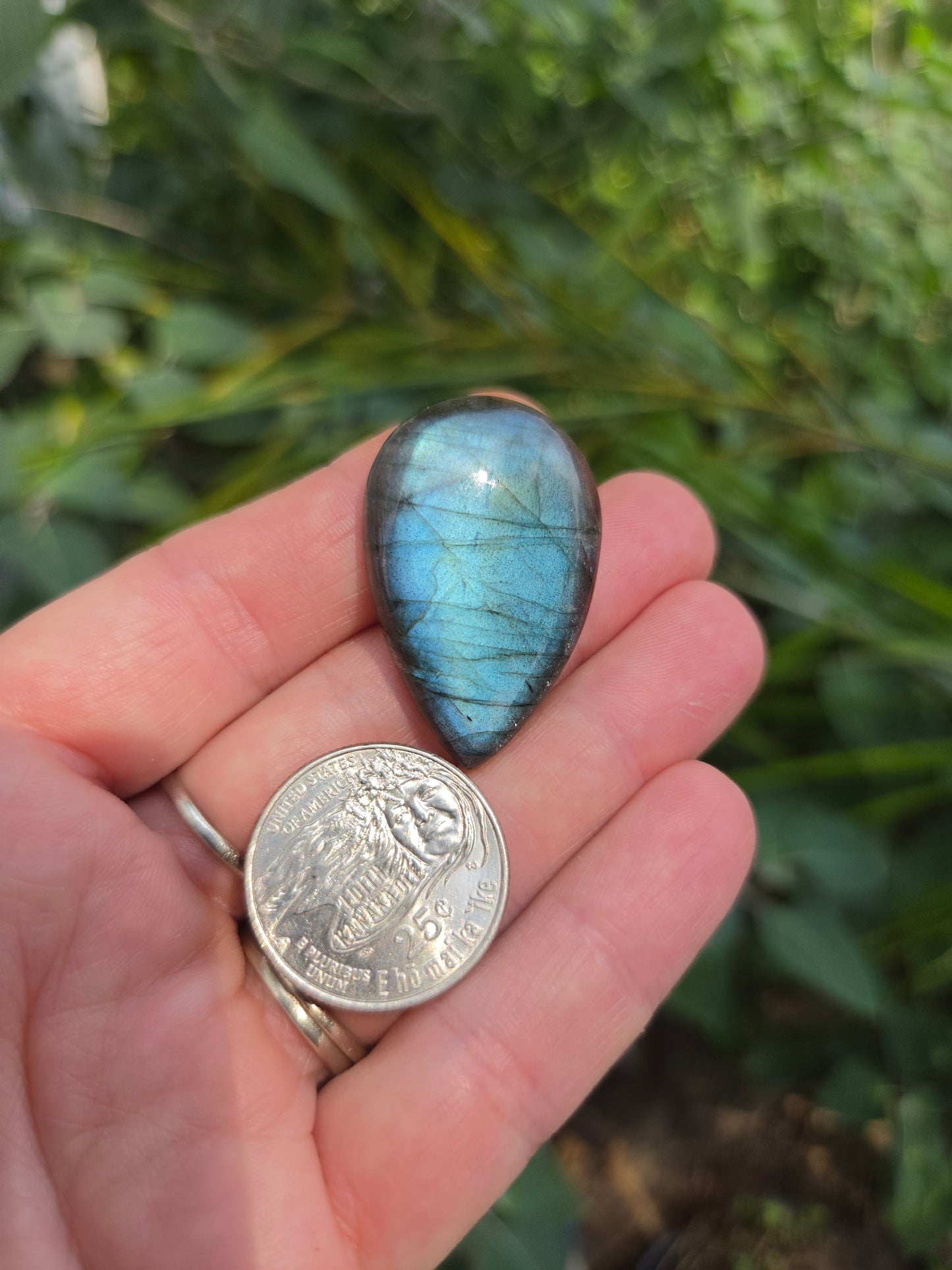 Labradorite Tear drop Cabochon 9.7g 37mm x 24mm