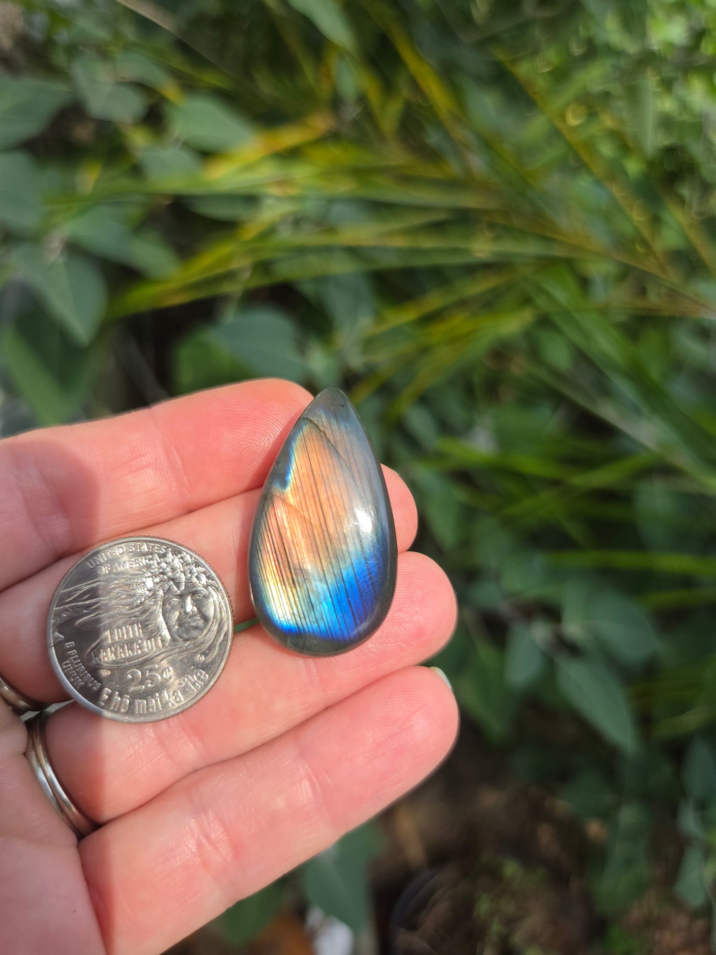 Labradorite Tear drop Cabochon 8g 36mm x 20mm